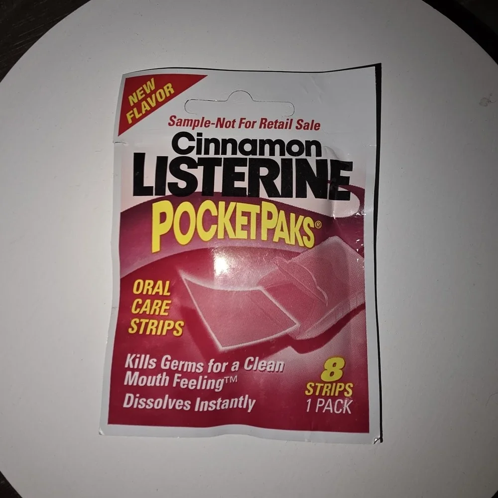 Listerine Cinnamon‎ Pocketpaks 8 Strips 1 Pk Breath Strips Vtg Rare 2003 Retired
